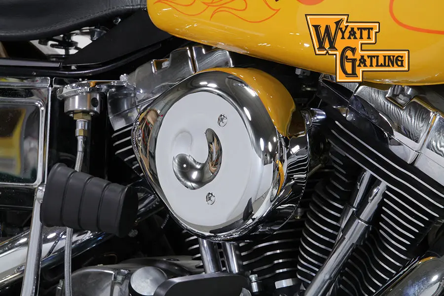 Chrome Wyatt Gatling Air Cleaner Assembly - V-Twin Mfg. 1