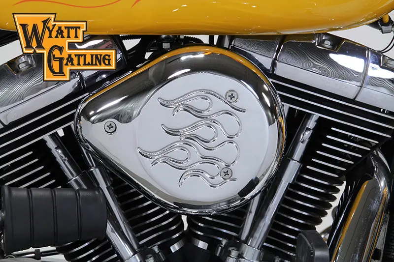 Chrome Wyatt Gatling Air Cleaner Assembly - V-Twin Mfg. 1