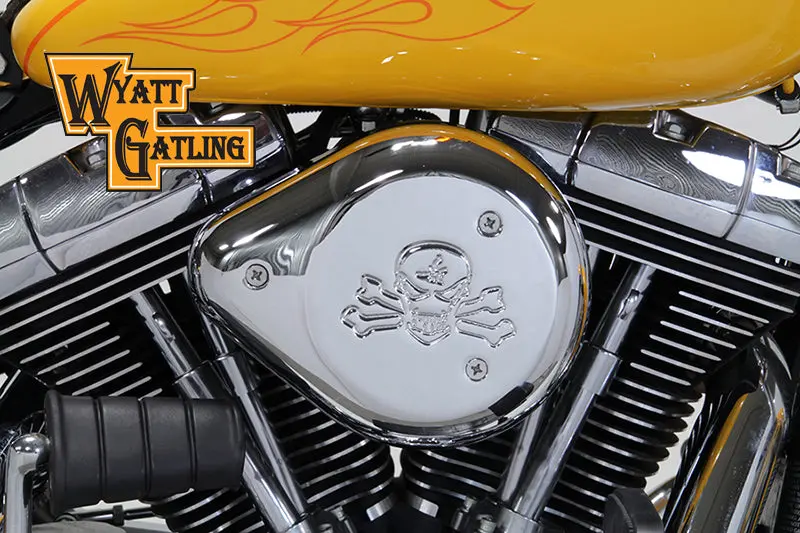 Chrome Wyatt Gatling Air Cleaner Assembly - V-Twin Mfg. 1