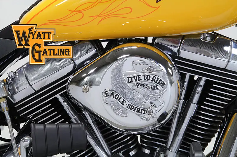 Chrome Wyatt Gatling Air Cleaner Assembly - V-Twin Mfg. 1