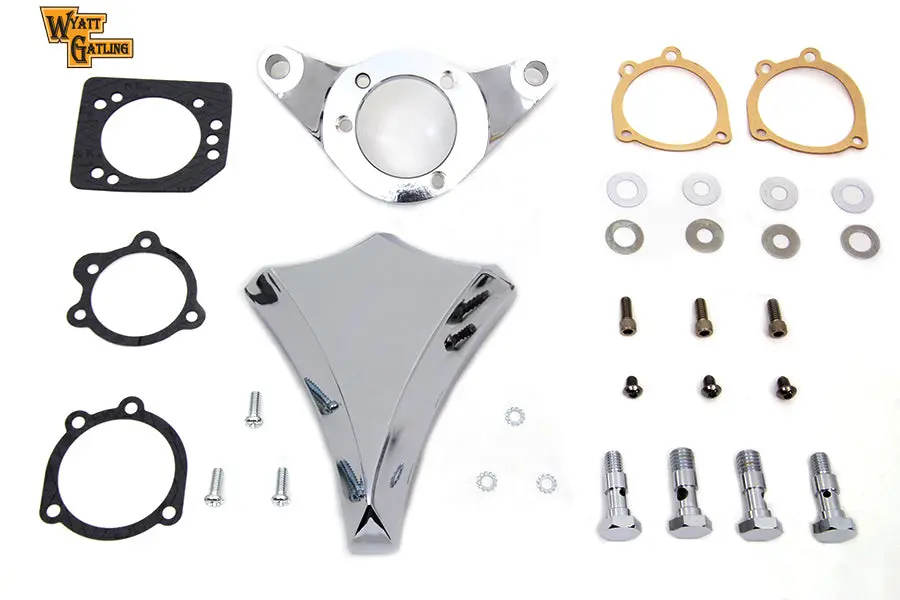 Chrome Wyatt Gatling Air Cleaner Assembly - V-Twin Mfg. 1
