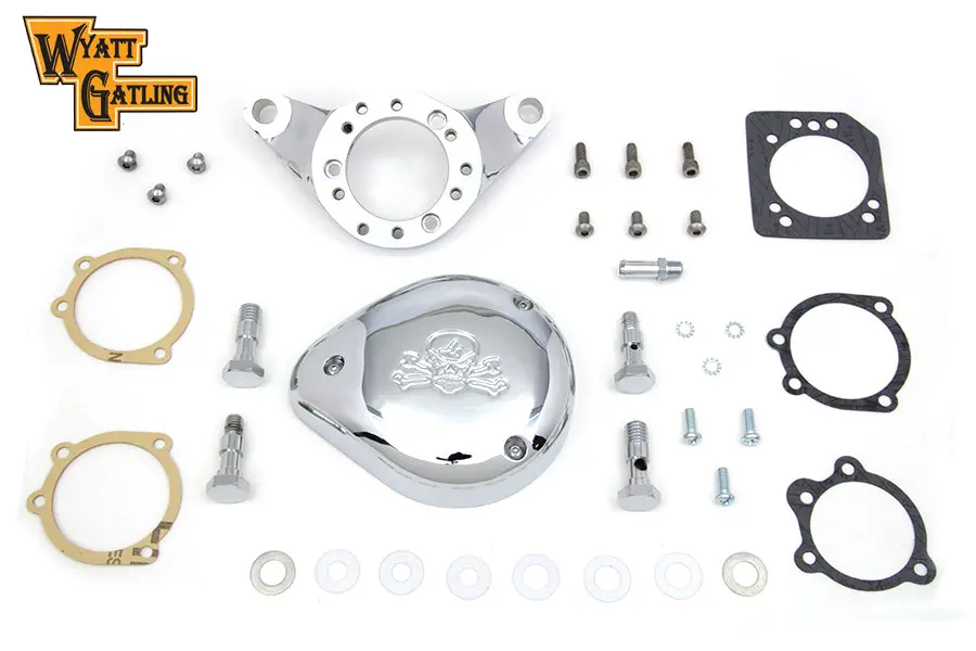 Chrome Wyatt Gatling Air Cleaner Assembly - V-Twin Mfg. 1