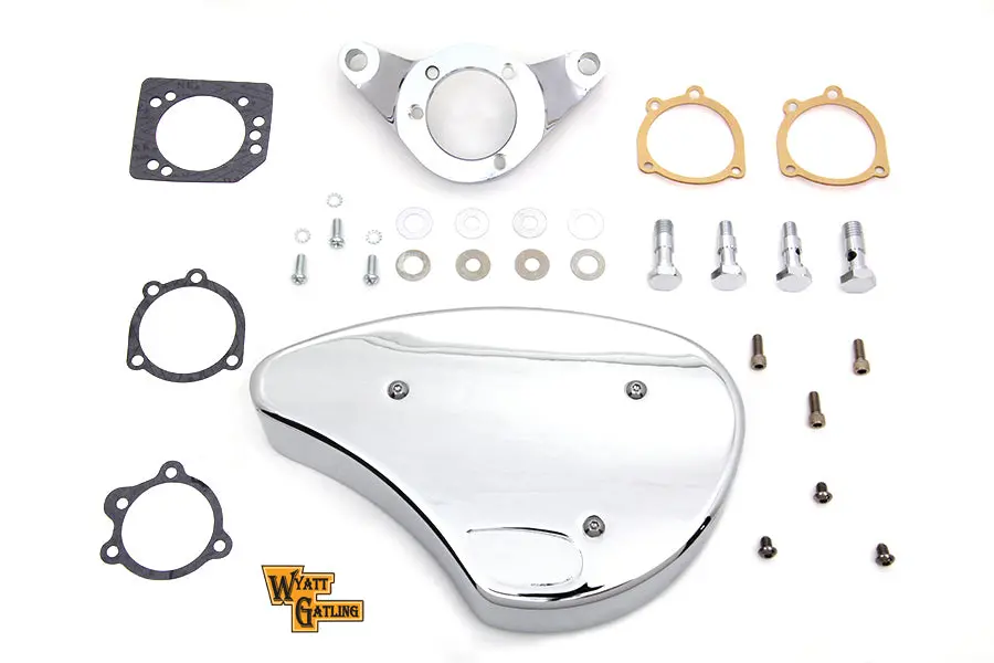 Chrome Wyatt Gatling Air Cleaner Assembly - V-Twin Mfg. 1