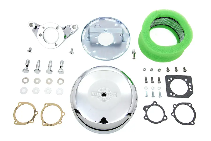 Chrome Wyatt Gatling Air Cleaner Assembly - V-Twin Mfg. 1