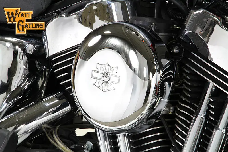 Chrome Wyatt Gatling Air Cleaner Assembly - V-Twin Mfg. 1