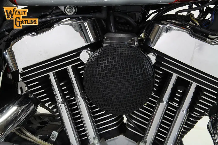 Black Wyatt Gatling Air Cleaner Assembly - V-Twin Mfg. 1