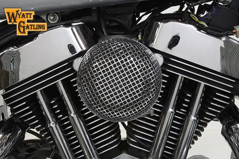 Chrome Wyatt Gatling Air Cleaner Assembly - V-Twin Mfg. 1