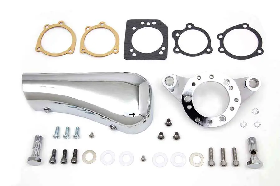 Chrome Wyatt Gatling Breather Snoot Assembly - V-Twin Mfg. 1