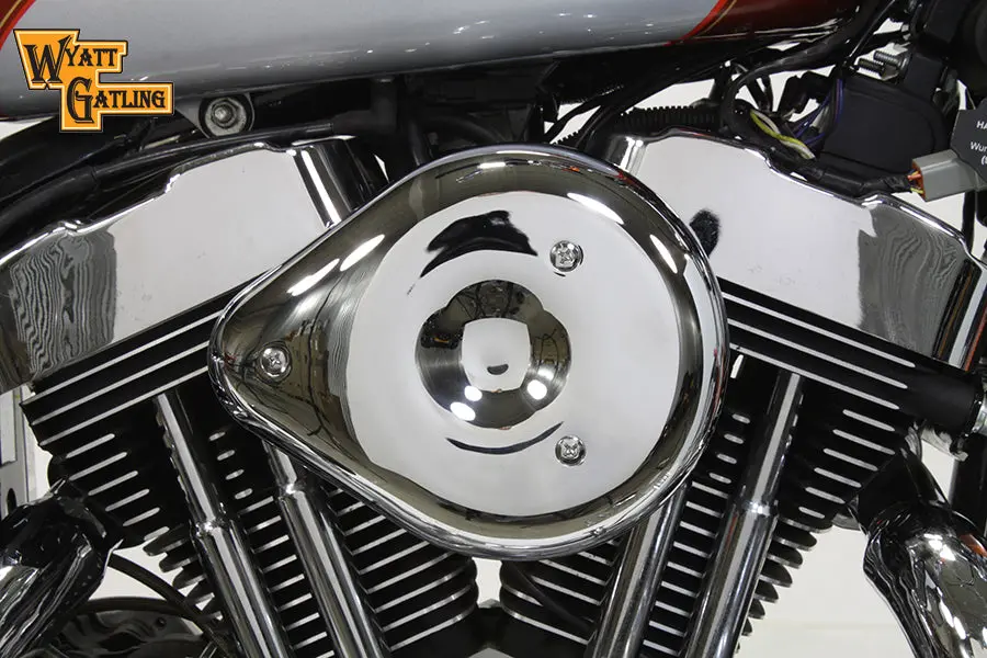 Chrome Wyatt Gatling Air Cleaner Assembly - V-Twin Mfg. 1