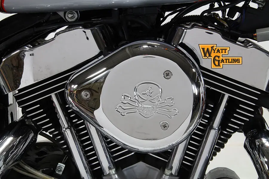 Chrome Wyatt Gatling Air Cleaner Assembly - V-Twin Mfg. 1