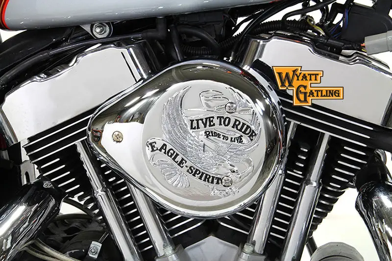 Chrome Wyatt Gatling Air Cleaner Assembly - V-Twin Mfg. 1
