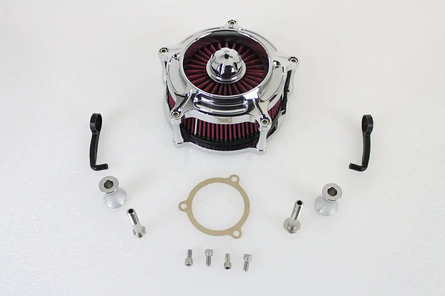 Chrome Exposed Filter Air Cleaner Kit - V-Twin Mfg. 1