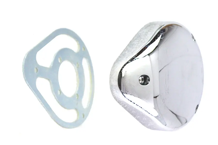 5 Inch Teardrop Linkert Cover Kit Chrome - V-Twin Mfg. 1
