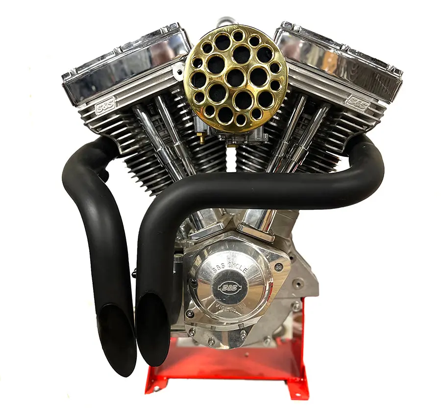 Wyatt Gatling Brass Drilled Cv Air Cleaner - V-Twin Mfg. 1