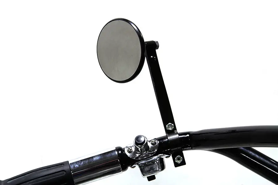 3 Inch Black Face Mirror Kit - V-Twin Mfg. 1