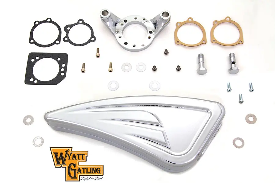 Chrome Wyatt Gatling Air Cleaner Assembly - V-Twin Mfg. 1