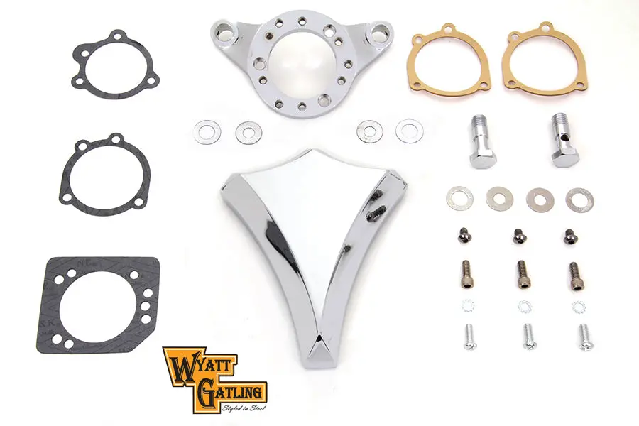 Chrome Wyatt Gatling Air Cleaner Assembly - V-Twin Mfg. 1