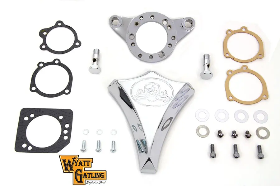Chrome Wyatt Gatling Air Cleaner Assembly - V-Twin Mfg. 1