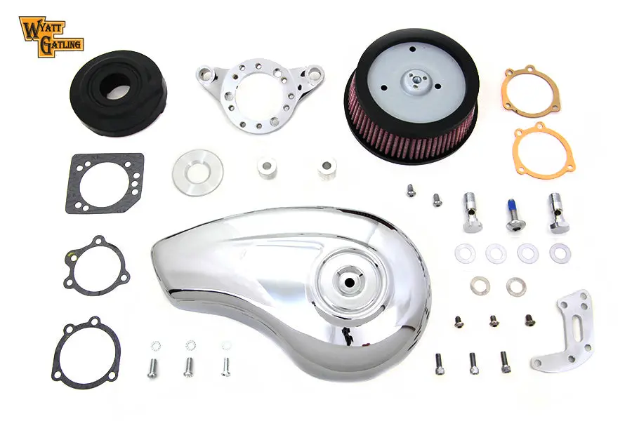 Chrome Wyatt Gatling Air Cleaner Assembly - V-Twin Mfg. 1
