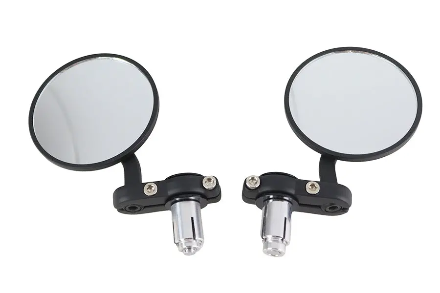 Cafe Style Mirror Set Black - V-Twin Mfg. 1
