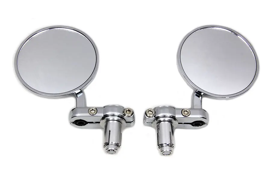Cafe Style Mirror Set Chrome - V-Twin Mfg. 1