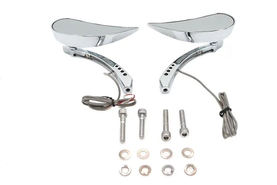Billet Teardrop Mirror Set - V-Twin Mfg. 1