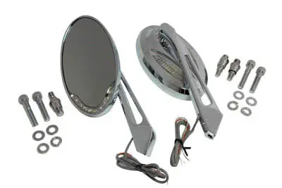 Chrome Billet Mirror Set - V-Twin Mfg. 1