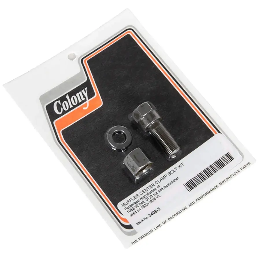Muffler Center Clamp Bolt Kit Parkerized - V-Twin Mfg. 1