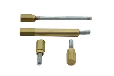 Carburetor Float Bowl Screw Kit Brass Finish - V-Twin Mfg. 1