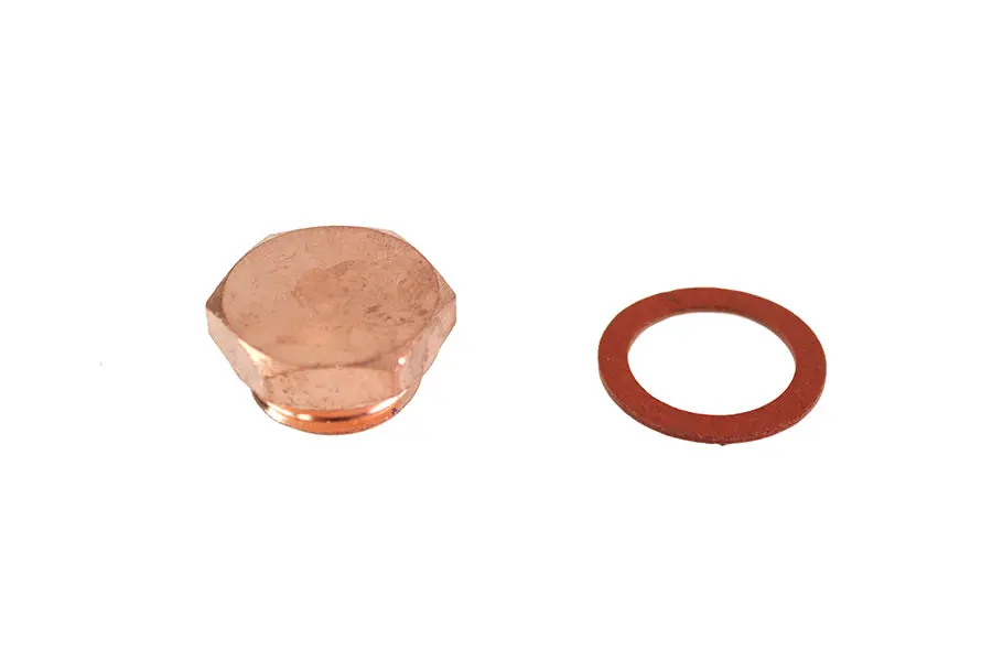 Copper Linkert Carburetor Float Bowl Cap - V-Twin Mfg. 1