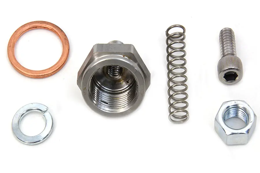 Linkert Carburetor Bowl Lock Nut With Drain Zinc - V-Twin Mfg. 1