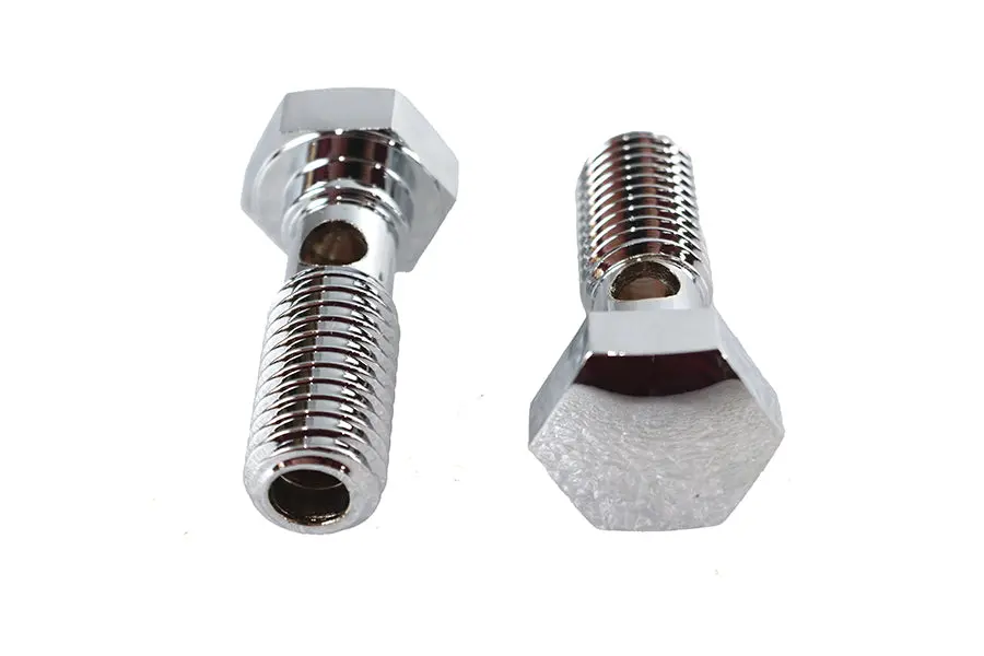 Breather Banjo Bolt Set Chrome - V-Twin Mfg. 1