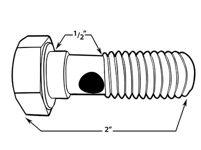 Xl Efi Breather Bolt Set 2 Inch - V-Twin Mfg. 1