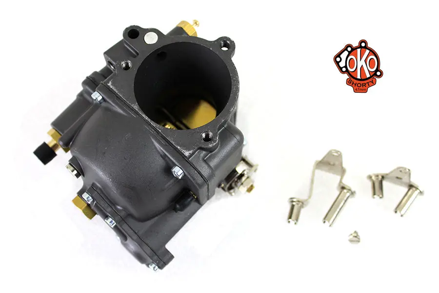 Oko Performance 1-7/8 Inch Shorty Carburetor Dark Grey - V-Twin Mfg. 1