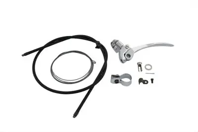 Spring Fork Cable And Handle Assembly Chrome - V-Twin Mfg. 1