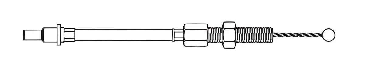 Black Clutch Cable With Stock Casing - V-Twin Mfg. 1
