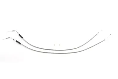 Stainless Steel Throttle And Idle Cable Set - V-Twin Mfg. 1