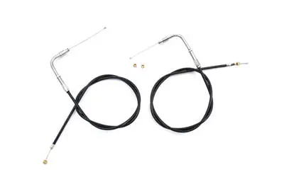 34.25 Inch Black Throttle And Idle Cable Set - V-Twin Mfg. 1