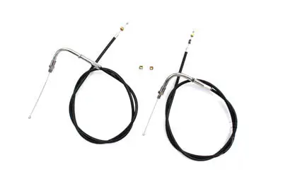 33-1/2 Inch Black Throttle And Idle Cable Set - V-Twin Mfg. 1