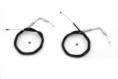 42.25 Inch Black Throttle And Idle Cable Set - V-Twin Mfg. 1