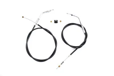 Black Throttle And Idle Cable Set With 44.81 Inch Casing - V-Twin Mfg. 1