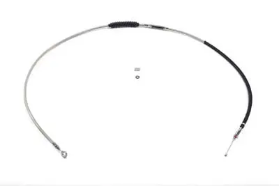 72.81 Inch Braided Stainless Steel Clutch Cable - V-Twin Mfg. 1
