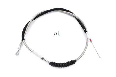 62.51 Inch Braided Stainless Steel Clutch Cable - V-Twin Mfg. 1