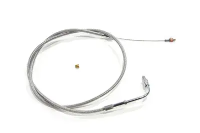 Braided Stainless Steel Idle Cable - V-Twin Mfg. 1