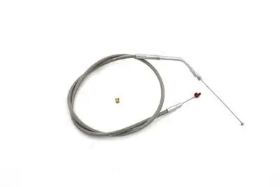 63 Inch Braided Stainless Steel Clutch Cable - V-Twin Mfg. 1