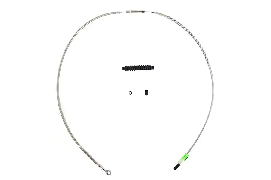 71.375 Inch Braided Stainless Steel Clutch Cable - V-Twin Mfg. 1