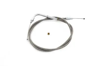 Braided Stainless Steel Throttle Cable With 38.50 Inch Casin - V-Twin Mfg. 1