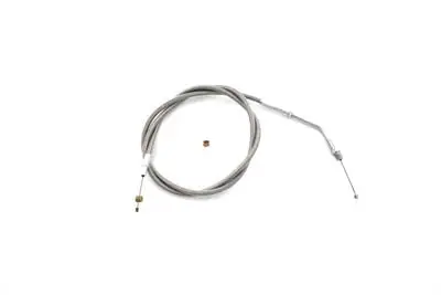 Braided Stainless Steel Throttle Cable With 38 Inch Casing - V-Twin Mfg. 1