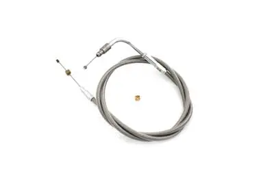 Braided Stainless Steel Throttle Cable With 42 Inch Casing - V-Twin Mfg. 1