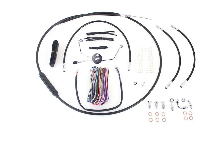 15 Inch-17 Inch Handlebar Cable And Brake Line Kit - V-Twin Mfg. 1
